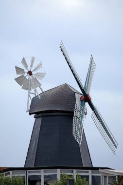 Historic windmill in the old town of Laboe clipart
