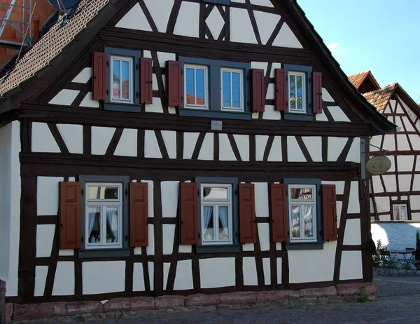 Renovated Half Timbered House Neupotz Palatinate — Stock Photo, Image