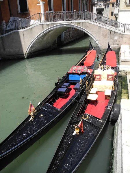Veneza Canal Gôndola Gôndolas Água Água Itália Norte Itália Herança — Fotografia de Stock
