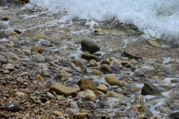 Strandstenen Rotsen Kiezelstenen — Stockfoto