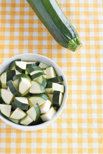 Zucchini Pieces Bowl — Stock Photo, Image