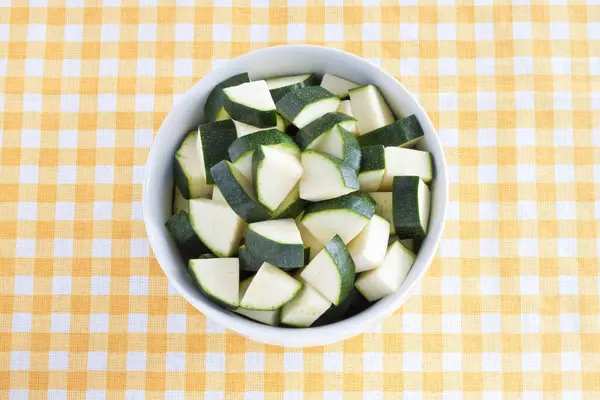 Zucchini Pieces Bowl — Stock Photo, Image