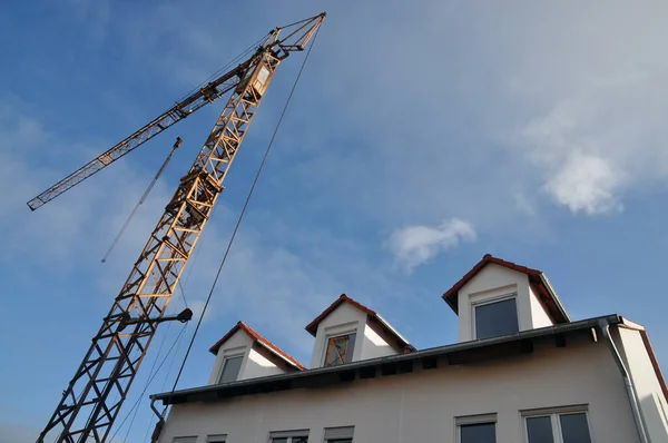 Haus Neubau Architektur Hausbau Wohnen Wohnungsbau Bauindustrie Bauindustrie Siedlung Neues — Stockfoto