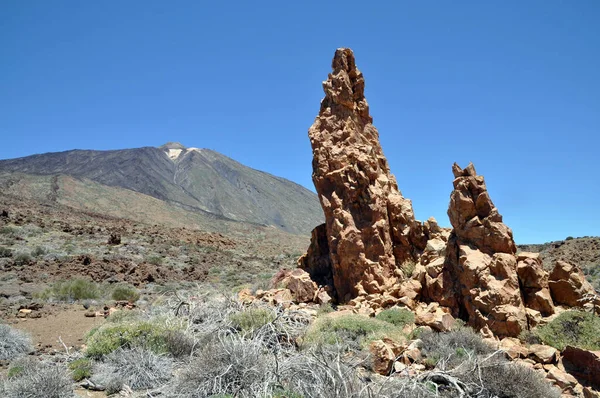 Tenerife Roques Garcia Sziklák Rock Vihar Bizarr Kanári Szigetek Kanári — Stock Fotó