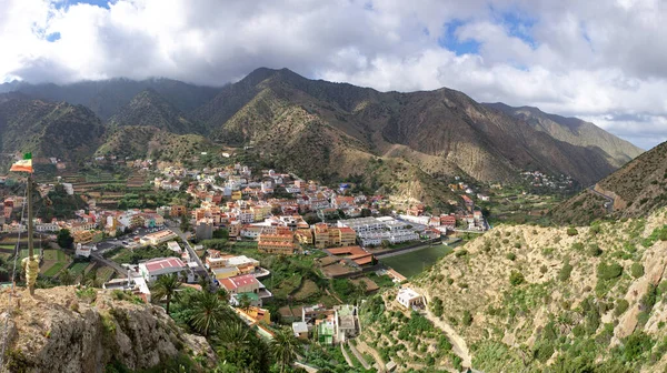 Gomera Panoramisch Uitzicht Het Centrum Van Vallehermoso — Stockfoto