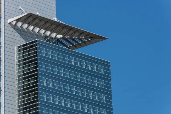 Malerische Städtische Ansicht Moderner Wolkenkratzer Fassade — Stockfoto