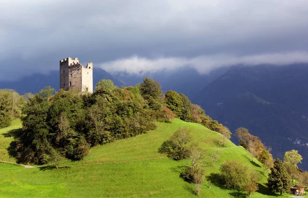 Wartau Castle Ruins Gretschins Switzerland — 스톡 사진