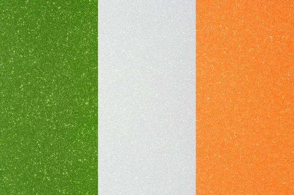 Vlag Van Ierland Gemaakt Van Glinsterend Glitter — Stockfoto