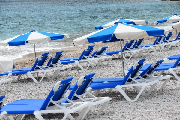 Spiaggia Spagna Sedia Dichiarazione — Foto Stock