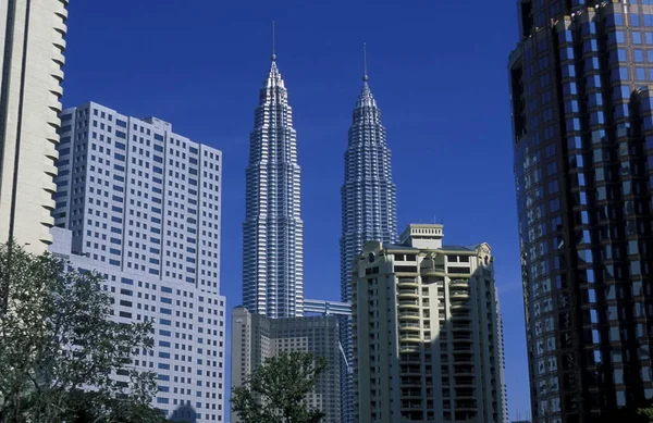 Die Petronas Twin Towers Der Hauptstadt Kuala Lumpur Malaysia Südostasien — Stockfoto