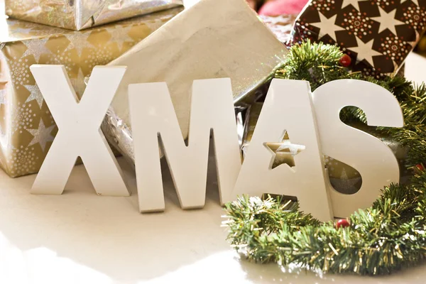 Bunter Hintergrund Für Weihnachten Oder Neujahr Urlaubskarte — Stockfoto