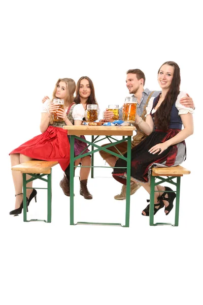 Group Beer Table — Stock Photo, Image