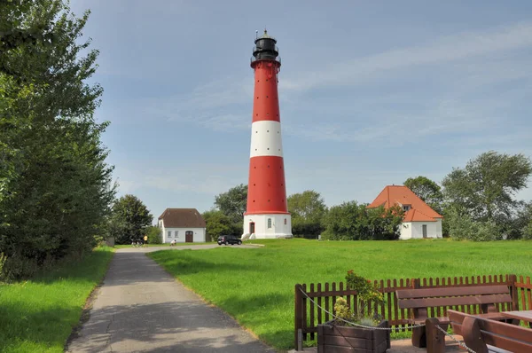 Lighthouse Pellworm Island North Sea Schleswig Holstein Architecture Landscape Meadows — Stock Photo, Image