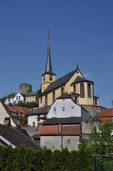 Julius Echter Kirche Church Karlstadt Laudenbach Karlstadt Laudenbach Main Mainfranken — стоковое фото
