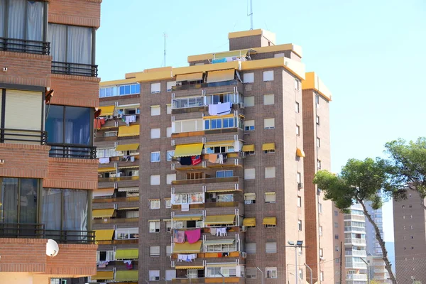 西班牙的房屋立面 建筑概念 — 图库照片
