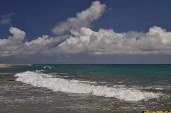 Morze Wybrzeże Morskie Kanaria Kanarek Niebo Chmura Chmura Fala Fala — Zdjęcie stockowe