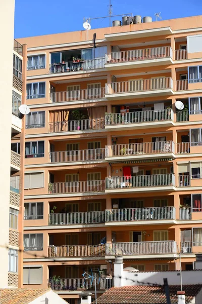 Ház Homlokzatok Spanyolországban Építészet Koncepció — Stock Fotó