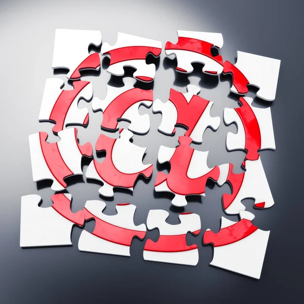 Jigsaw Puzzle Connected Puzzle Piece — Stock Photo, Image