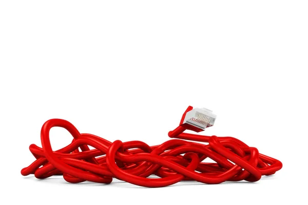 Een Bos Van Rode Groene Elektrische Kabel — Stockfoto