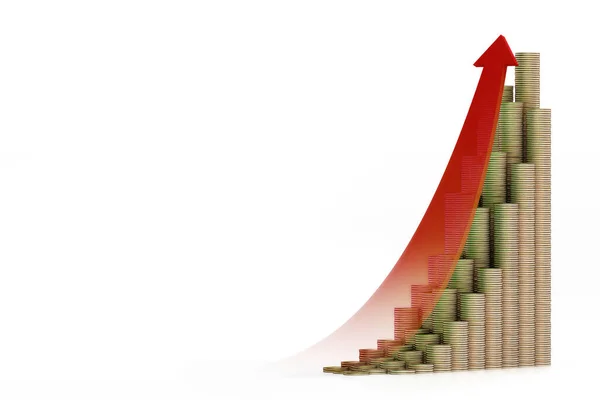 Ersparnisse Roten Zahlen Steigern — Stockfoto