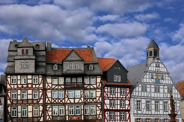 Maisons Colombages Sur Place Marché Butzbach — Photo