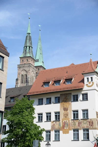 Kościół Baldusa Sebalds Kirche Norymberga Kościół Architektura Lorenz Kirche Franken — Zdjęcie stockowe