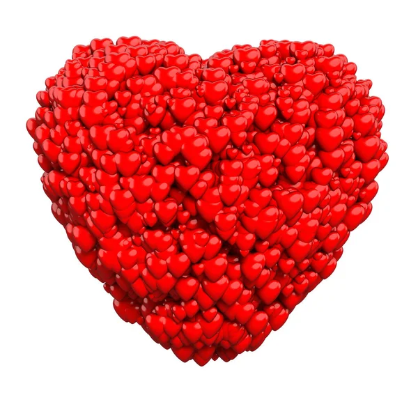 Heart Made Red Hearts — Stock Photo, Image