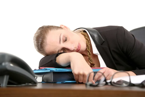 Mujer Escritorio — Foto de Stock