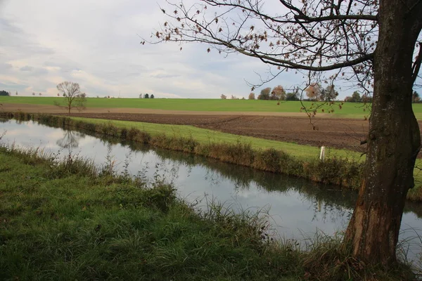 Vue Sur Rivière Printemps — Photo