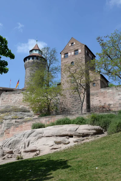 Castelo Nuremberg Castelo Nuremberga Parede Parede Castelo Fortificação Torre Torre — Fotografia de Stock