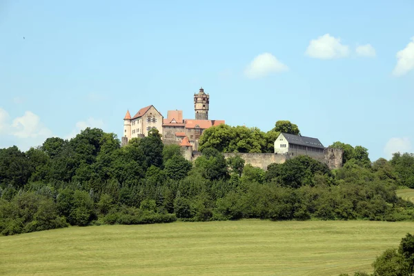 Ronneburg Burg Φρούριο Wetterau Hessen Γερμανία Πεδίο Getreidefeld Getreidefelder Sommer — Φωτογραφία Αρχείου