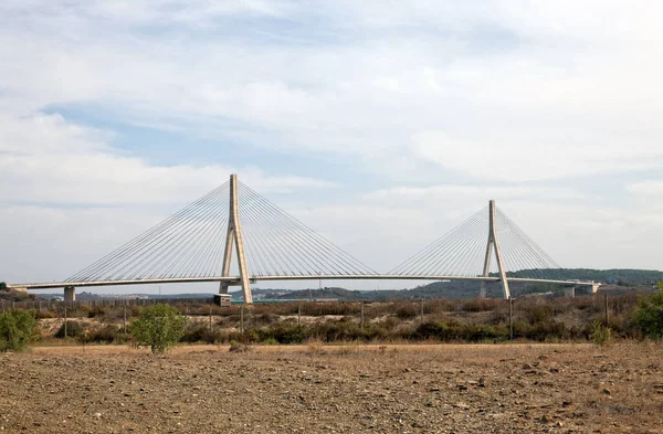 Ponte Entre Portugal Espanha Sobre Guadiana — Fotografia de Stock