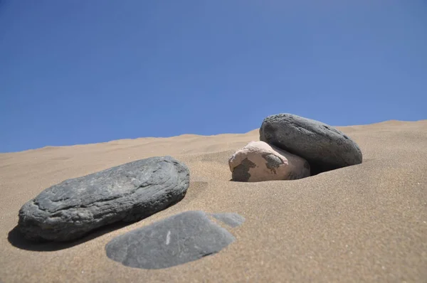 Kameny Písek Poušť Oblázky Příroda Krajina Písek Poušť Kámen — Stock fotografie