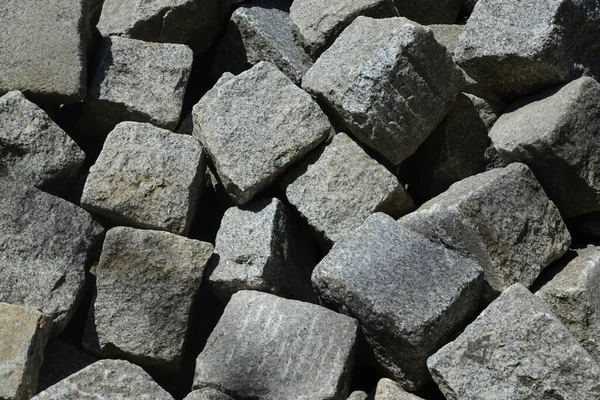 Piedra Ladrillo Gris Material Construcción — Foto de Stock