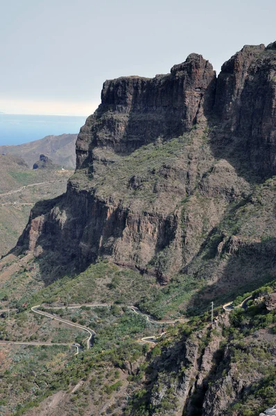 Teno Mountains Tenerife Hory Teno Hory Vysoké Hory Silnice Horská — Stock fotografie