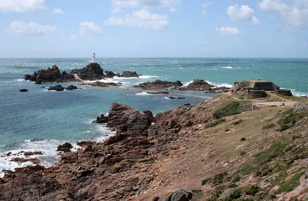 Lighthouse Corbiere West Coast Jersey United Kingdom — Stock Photo, Image