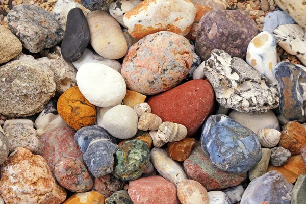 Pedras Coloridas Praia Mar Báltico — Fotografia de Stock