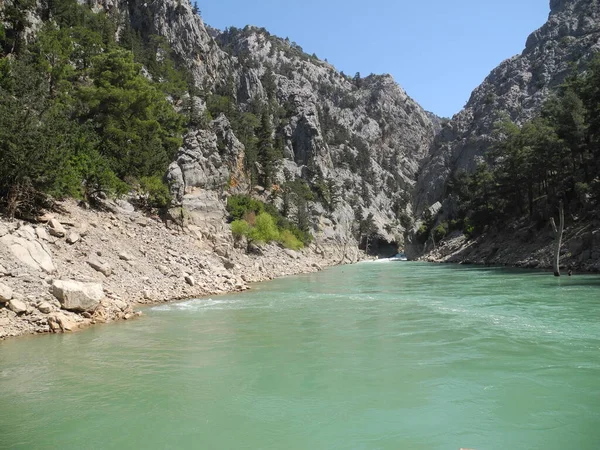 Kaynak Manavgat Nehir Göl Rezervuar Hindi Yeşil Kanyon Kanyon Vadi — Stok fotoğraf