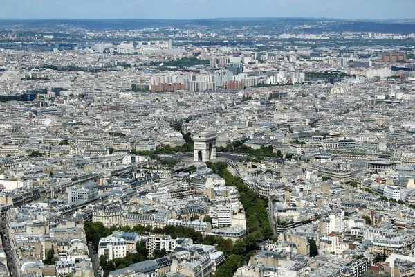 法国巴黎凯旋门的空中景观 — 图库照片