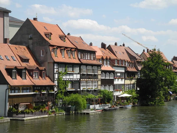 Regnitz Bamberg Franken Bayern River Bach House Small Venice Small — ストック写真