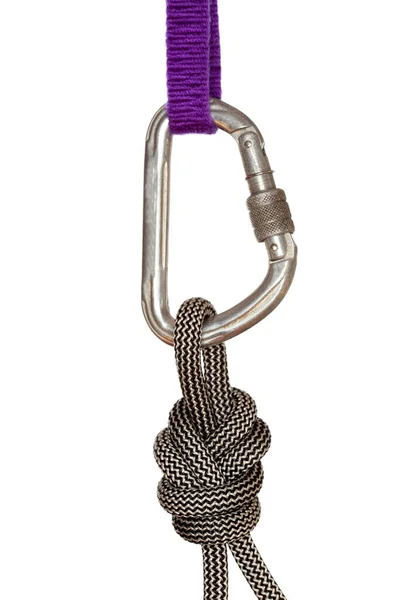 Carabiner Rope Connection — Stock Photo, Image