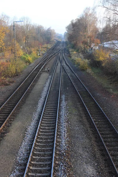 Bahnstrecke Frühjahr — Stockfoto