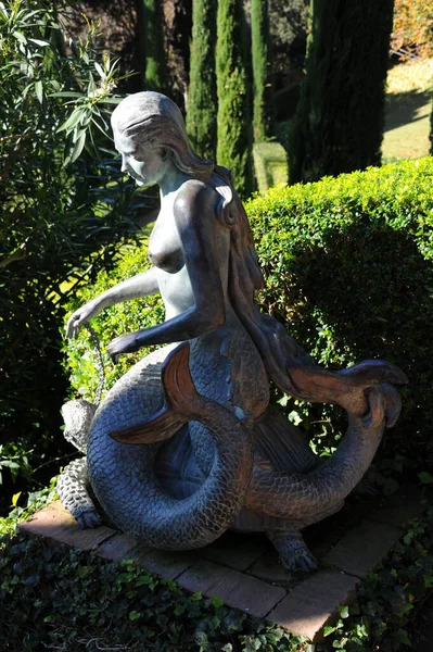 Spanien Sea Lloret Costa Brava Botanischer Garten Clotilde Ume Statuen — Stock Photo, Image