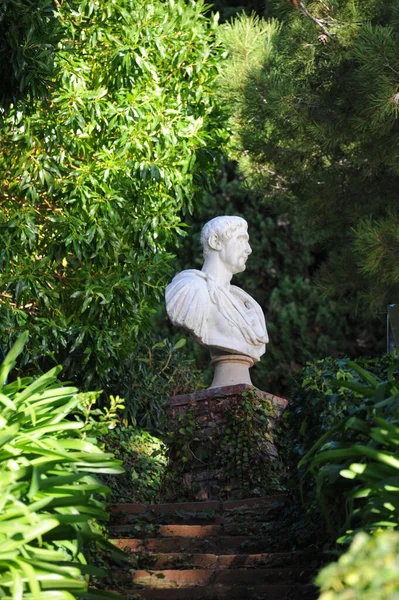 Spanien Sea Lloret Costa Brava Botanischer Garten Clotilde Ume Statuen — Stock Fotó