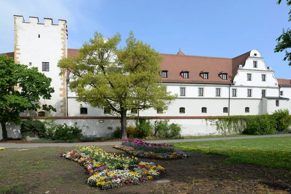 Flores Zeughaus Amberg Stadtmauer Arquitetura Baviera Baviera Oriental Alemanha Cidade — Fotografia de Stock