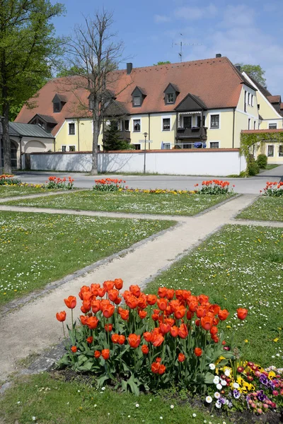 Amberg Malteser Maltesergarten Malteserhof Architecture City Wall Bavaria Eastern Bavaria — Stock Photo, Image