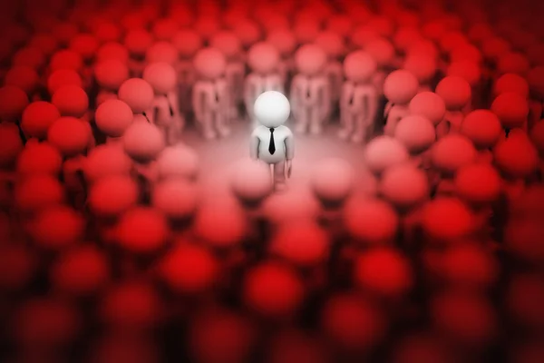 Rendering Crowd People — Stock Photo, Image