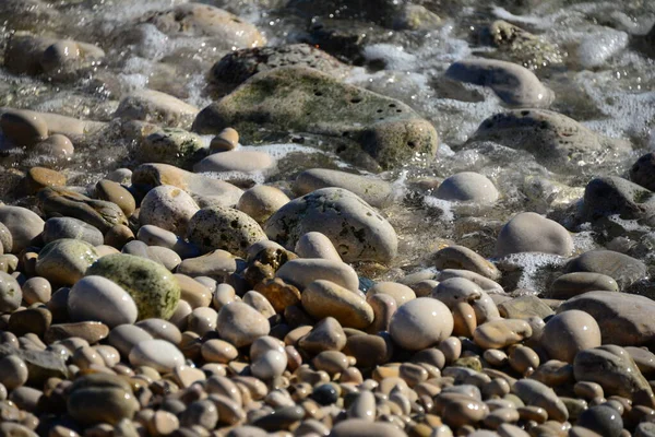 Strandstenen Rotsen Kiezelstenen — Stockfoto