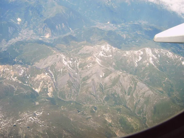 Voo Sobre Alpes — Fotografia de Stock