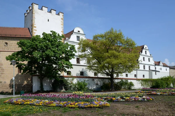 Flores Zeughaus Amberg Stadtmauer Arquitectura Baviera Baviera Oriental Alemania Casco —  Fotos de Stock